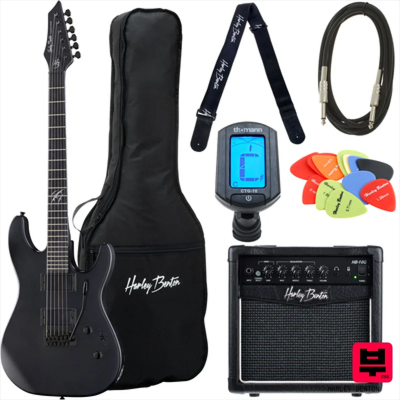 Harley Benton HWY-25BKS Progressive S Bundle - Electric Guitar Sets