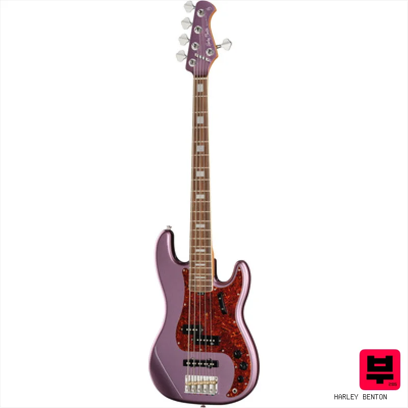 Harley Benton MV-5PJ Burgundy Mist - Professional Music Instrument Photo