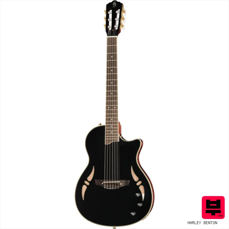 Harley Benton Nashville Nylon Black - Professional Music Instrument Photo