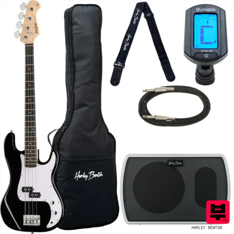 Harley Benton PB-20 BK Standard Series Set - Professional Music Instrument Photo