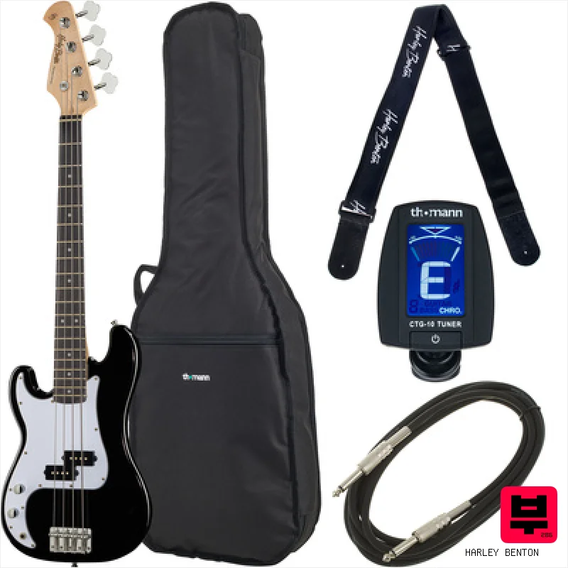 Harley Benton PB-Shorty LH BK Std. Bundle - Professional Music Instrument Photo