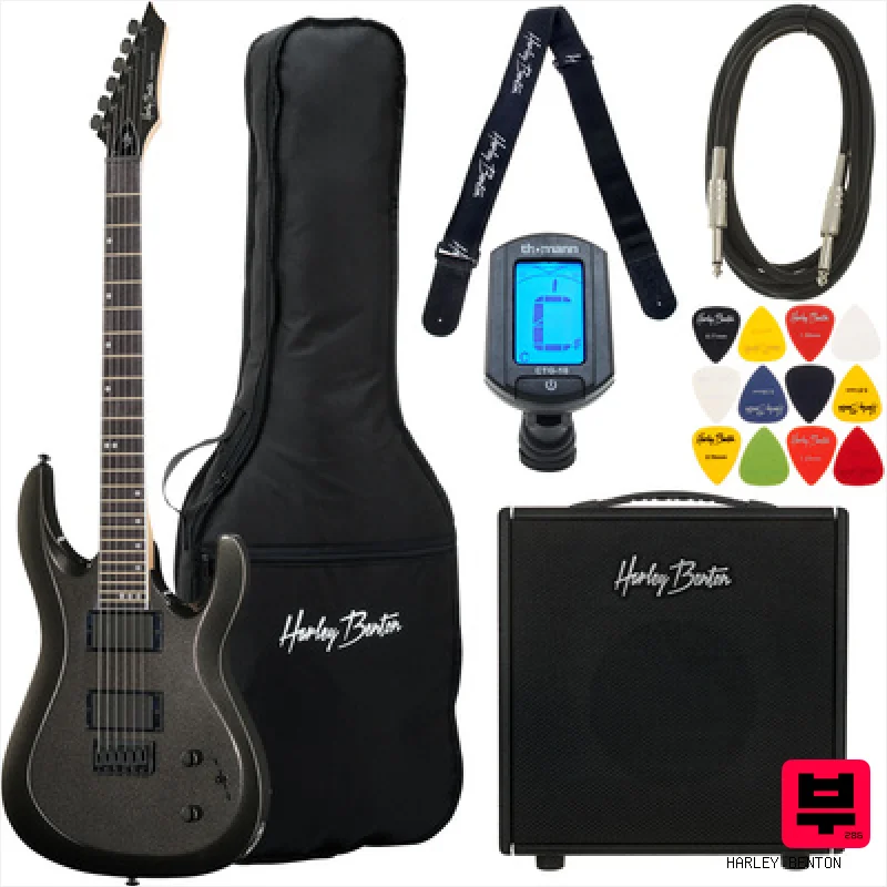 Harley Benton R-446 Graphite DNAFX AmP10 Set - Electric Guitar Sets