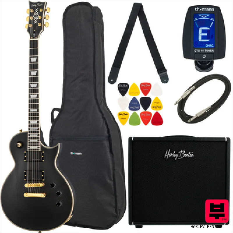 Harley Benton SC-1000 SBK DNAFX AmP20 Set - Single Cut Guitars