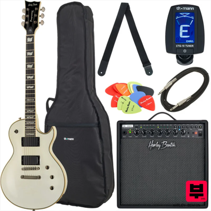 Harley Benton SC-1000 WH Progressive Bundle - Single Cut Guitars