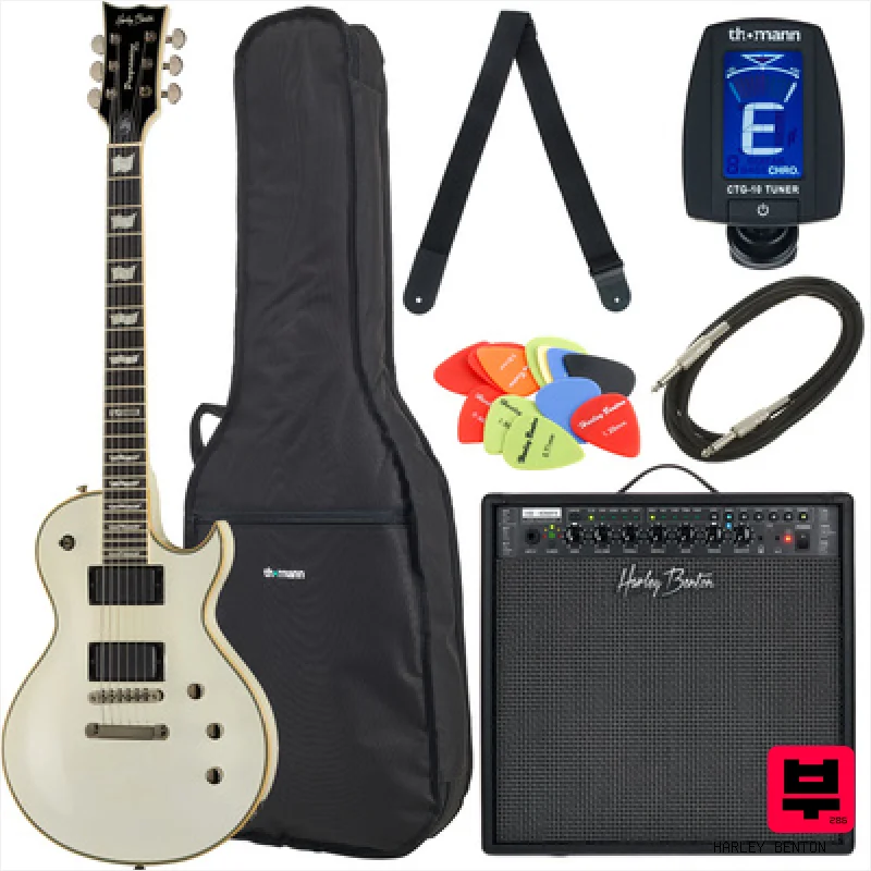Harley Benton SC-1000 WH Progressive Set - Single Cut Guitars