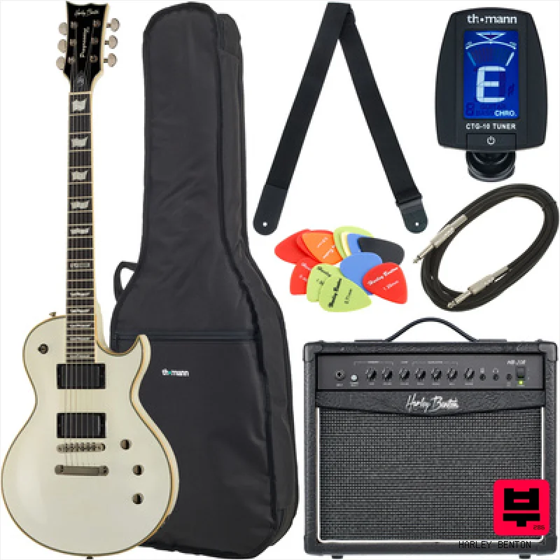 Harley Benton SC-1000 WH Progressive Set 1 - Electric Guitar Sets