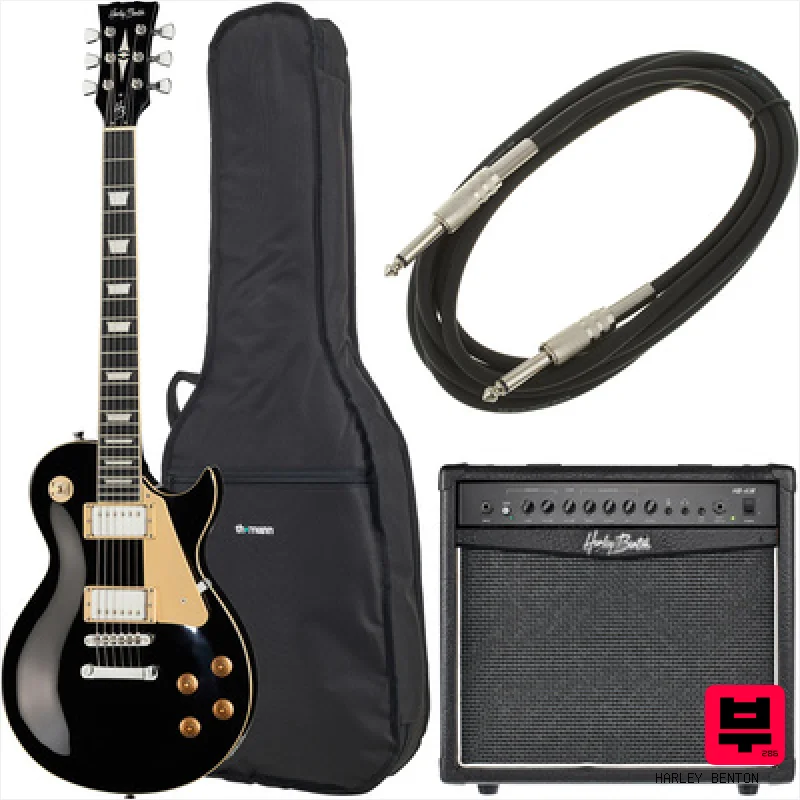 Harley Benton SC-450 BK Classic Serie Bundle - Professional Music Instrument Photo