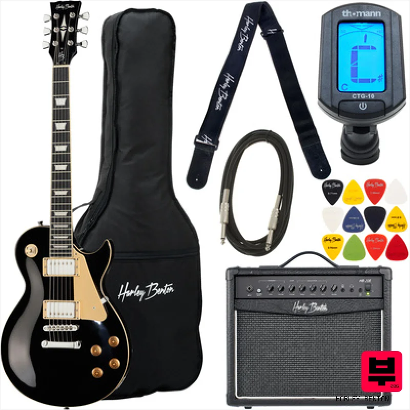 Harley Benton SC-450 BK Classic Serie Bundle - Electric Guitar Sets