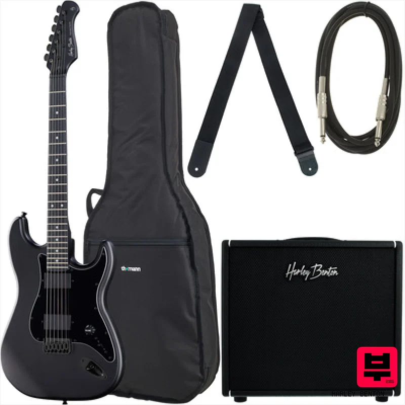 Harley Benton ST-20HH Active SBK DNAFX Amp20 - Professional Music Instrument Photo