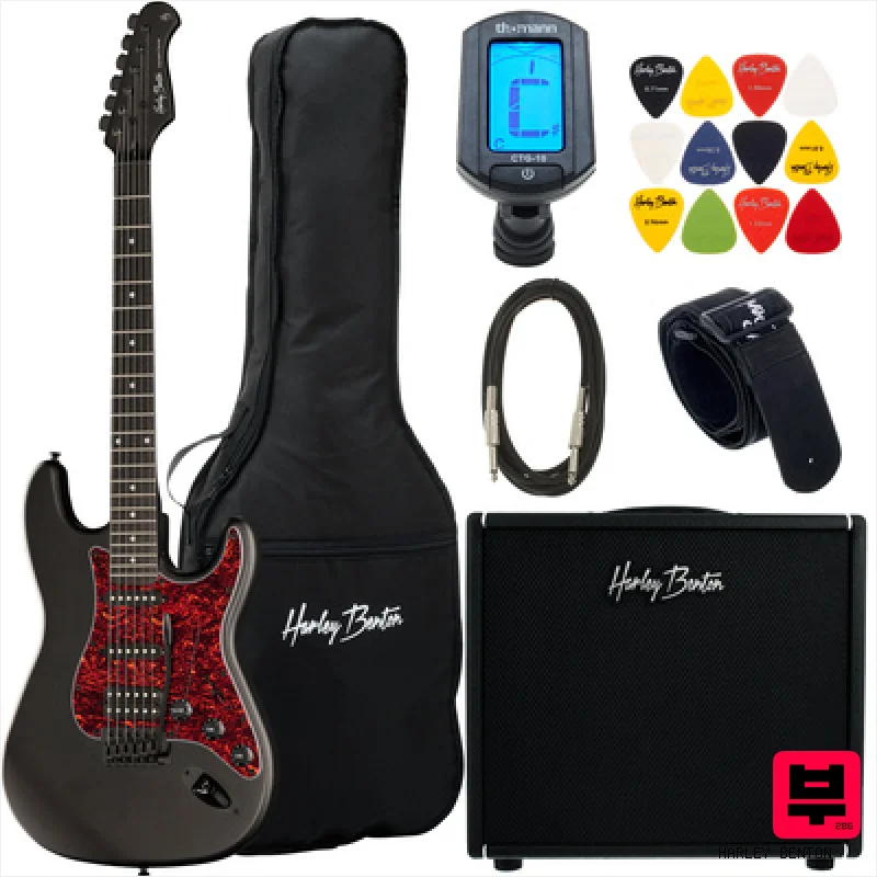 Harley Benton ST-20HSS SBK DNAFX AmP20 Set - Electric Guitar Sets