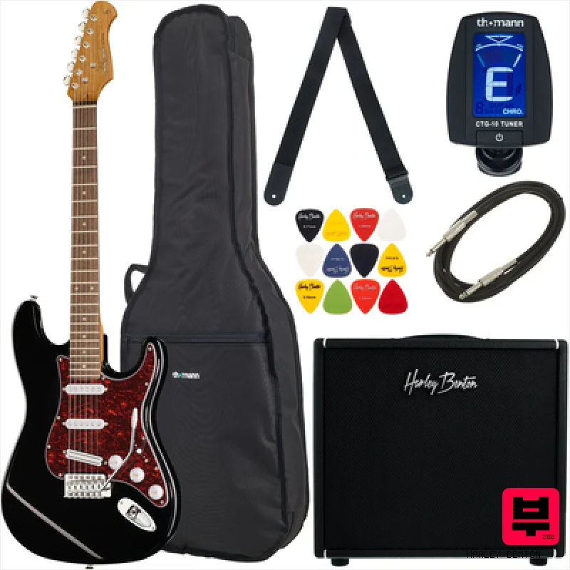 Harley Benton ST-62BK Hot DNAFX AmP20 Set - Professional Music Instrument Photo