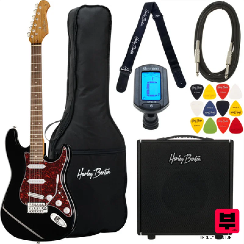 Harley Benton ST-62BK HotRod DNAFX AmP10 Set - Professional Music Instrument Photo