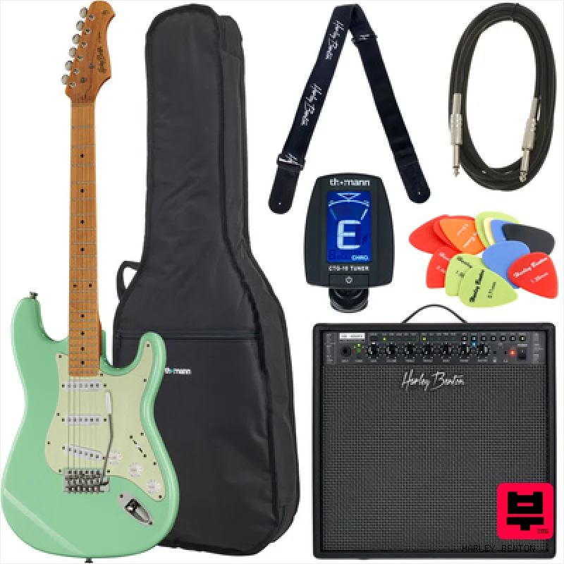 Harley Benton ST-62CC MN Seafoam Gree Set - Electric Guitar Sets