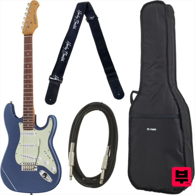 Harley Benton ST-62CC RW LPB Blue Bundle - Professional Music Instrument Photo