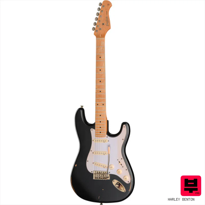Harley Benton ST-62LA MN BK - ST Style Guitars