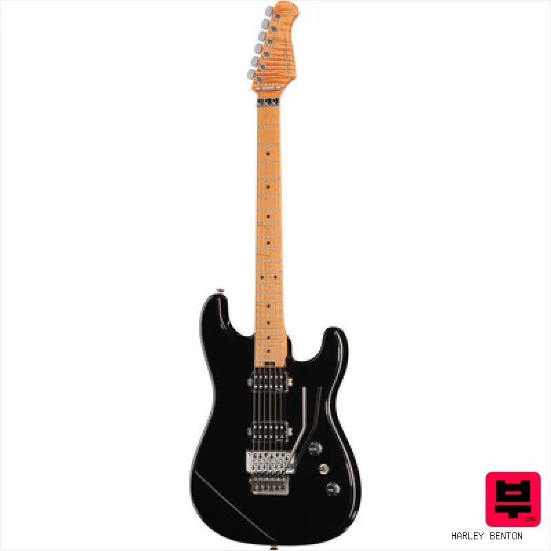 Harley Benton ST-80FR MN HH Black - ST Style Guitars