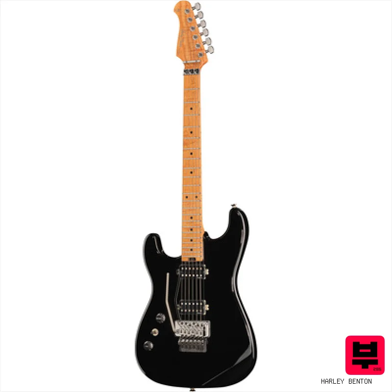 Harley Benton ST-80FR MN LH HH Black - Lefthanded Guitars