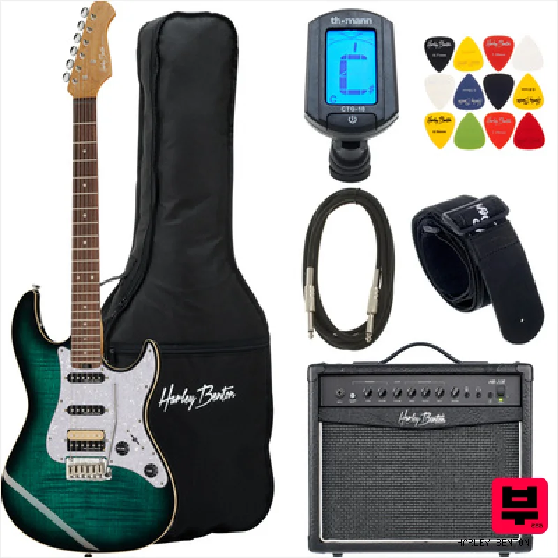 Harley Benton ST-Modern HSS FBLB Set - Electric Guitar Sets
