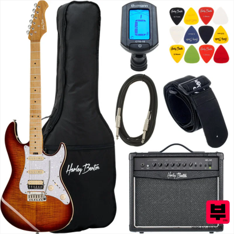 Harley Benton ST-Modern MN HSS FBB Set - Electric Guitar Sets
