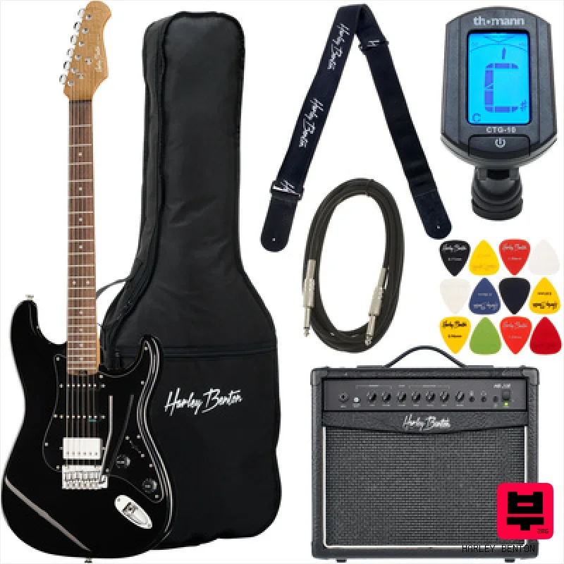 Harley Benton ST-Modern Plus HSS BK Set - Electric Guitar Sets