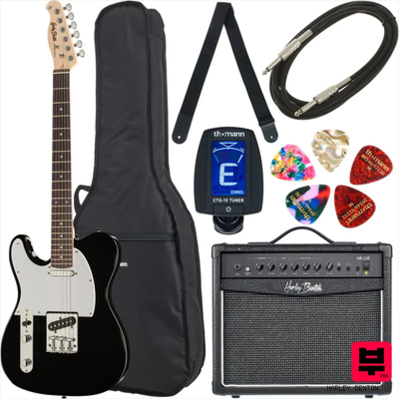 Harley Benton TE-20 BK LH Standard Set 2 - Lefthanded Guitars