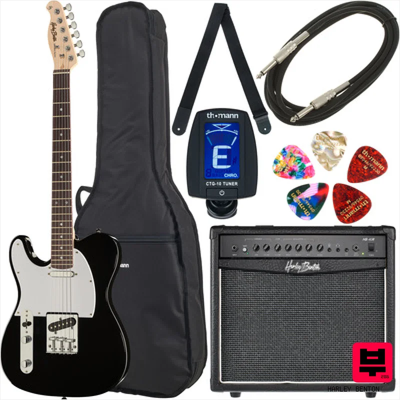 Harley Benton TE-20 BK LH Standard Set 3 - Lefthanded Guitars