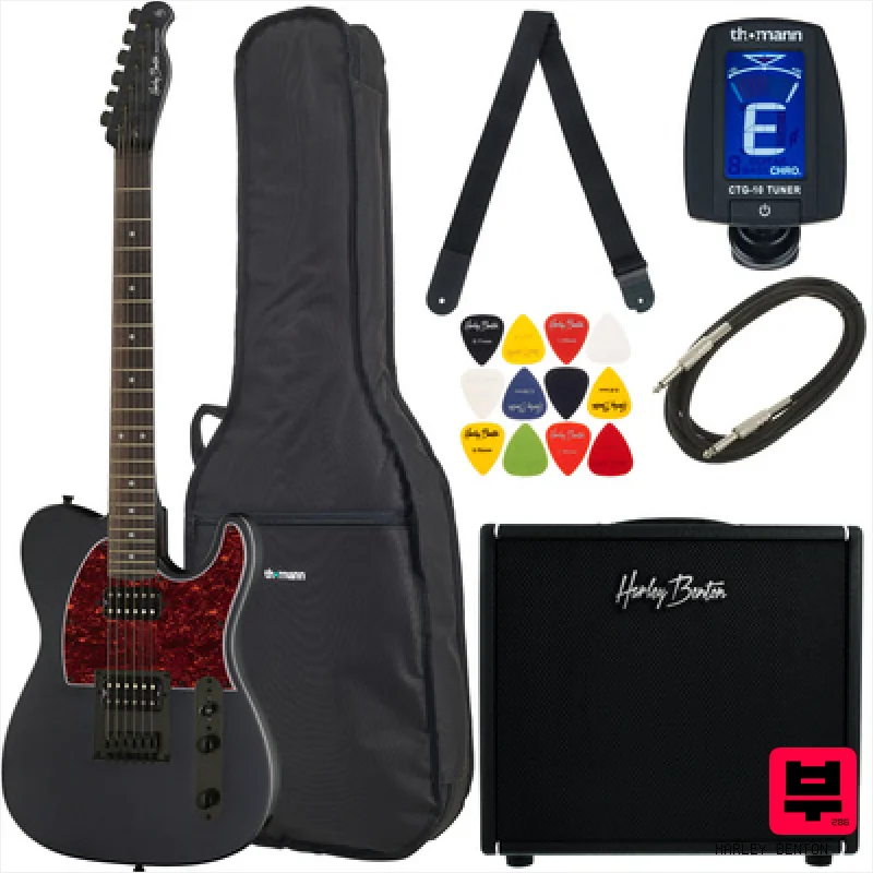 Harley Benton TE-20 HH SBK DNAFX AmP20 Set - Professional Music Instrument Photo
