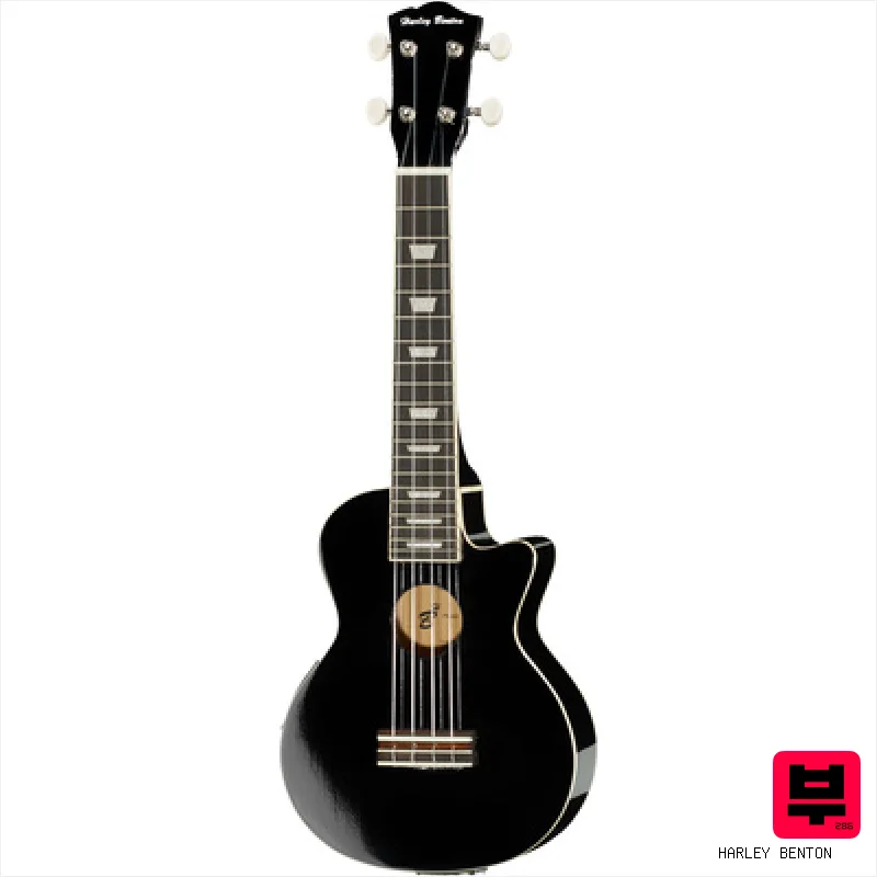 Harley Benton UK-L100E BK Soprano Ukulele - Professional Music Instrument Photo
