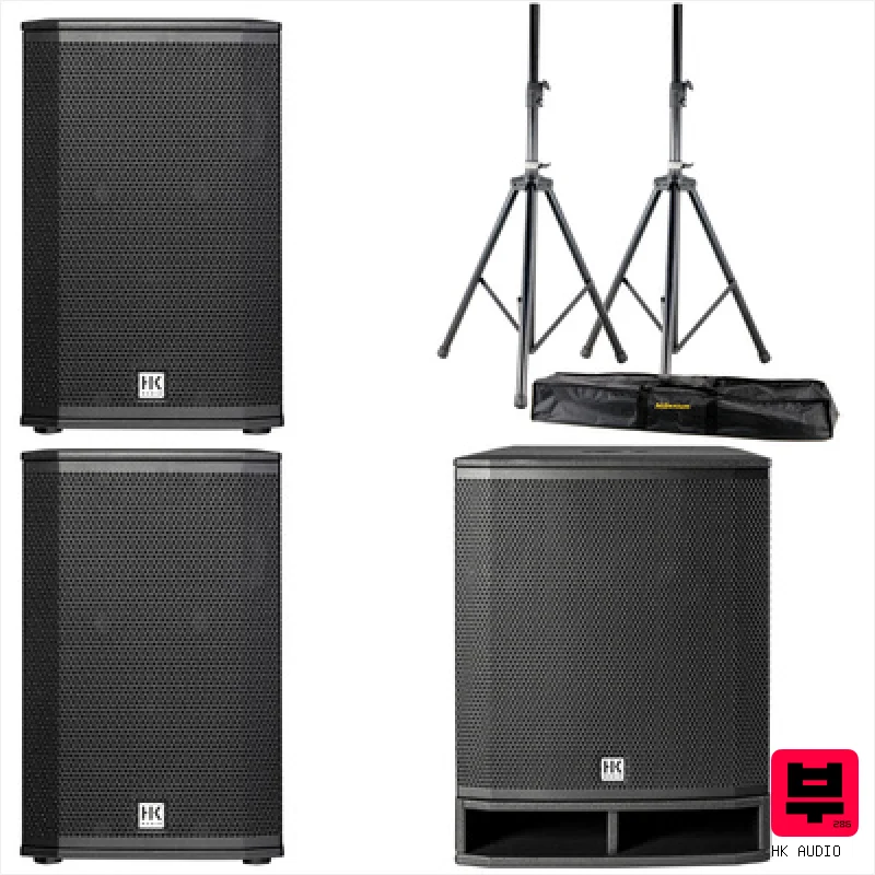 HK Audio LUNAR 110/SUB 115 Basis Bundle - Active Speaker PA Sets