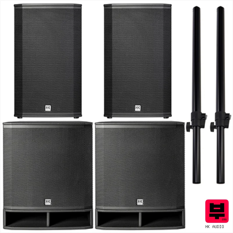 HK Audio LUNAR 112/SUB 118 Power Bundle - Professional Music Instrument Photo