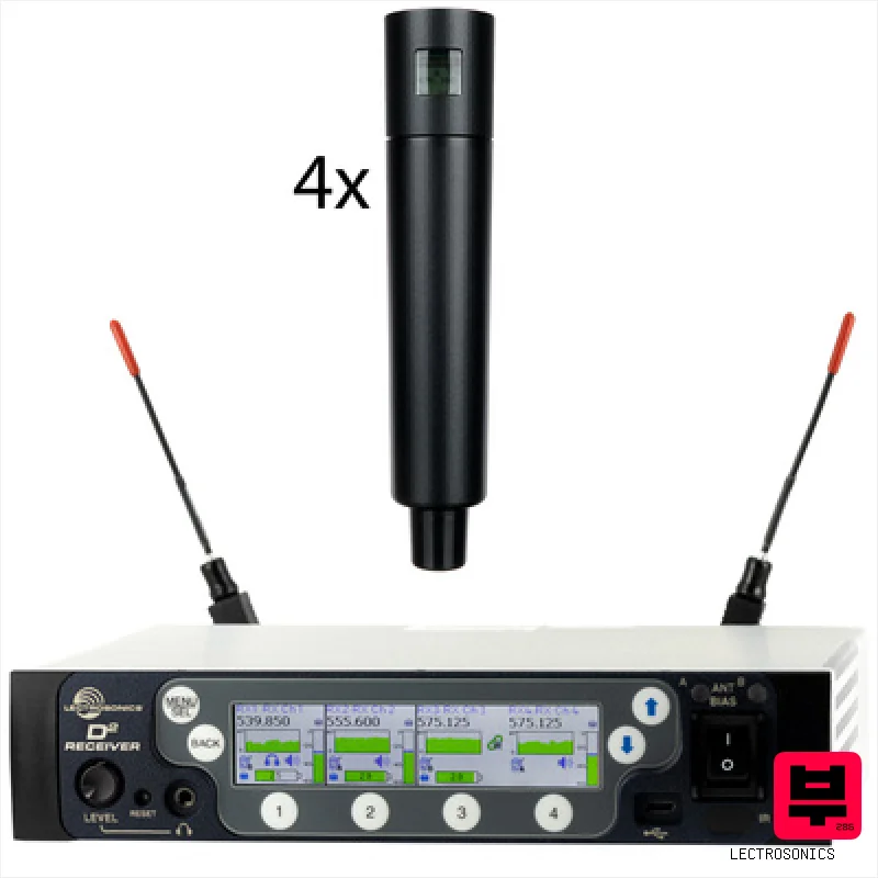 Lectrosonics DSQD 4 Ch Handheld Bundle - Professional Music Instrument Photo