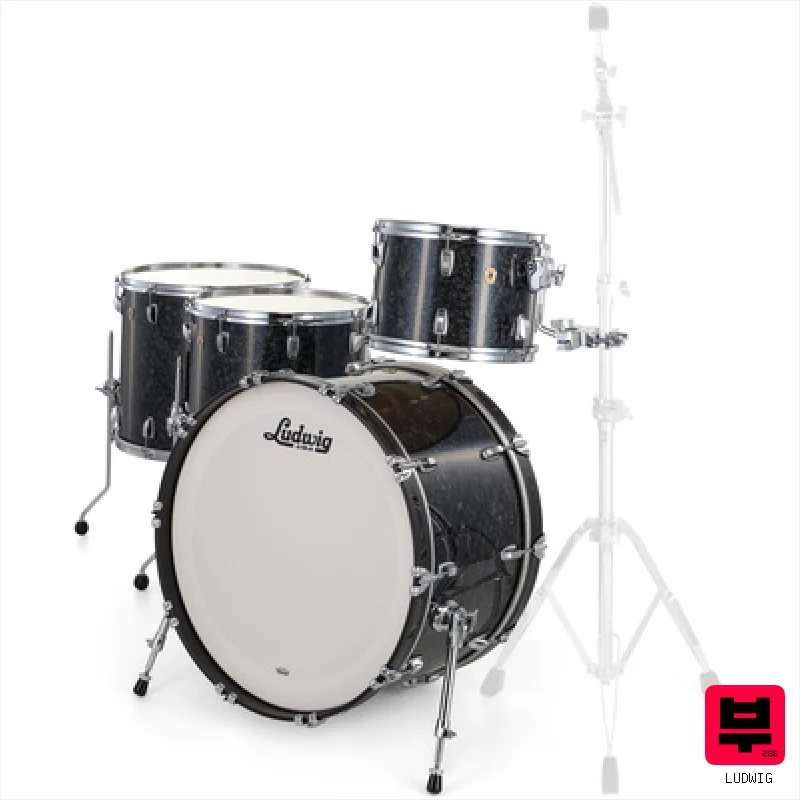 Ludwig Classic Maple 4pcs 24" Ebony P - Drum Shell Sets