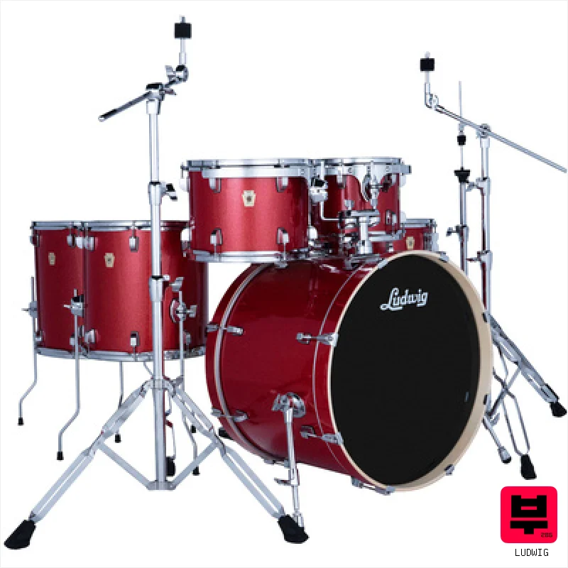 Ludwig Evolution 22" 6pc Crimson Spkl - Acoustic Drumkits