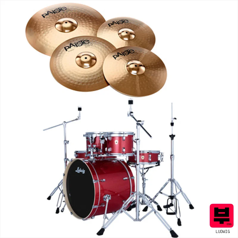 Ludwig Evolution Bundle 22" 6pc Crim. - Acoustic Drumkits