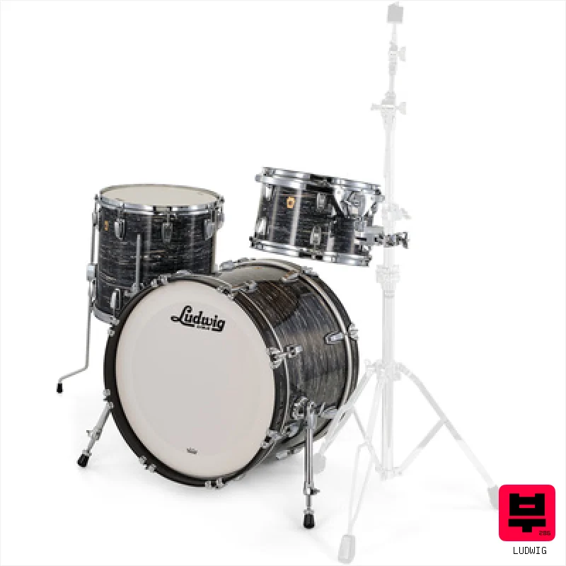Ludwig Legacy Maple Downbeat Black Oy - Drum Shell Sets