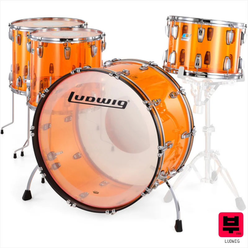 Ludwig Vistalite ZEP Set Amber - Drum Shell Sets