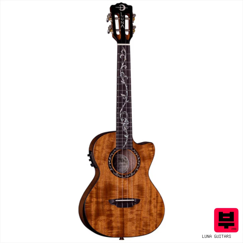 Luna Guitars Uke Vineyard Koa Bevel T PU - Tenor Ukuleles