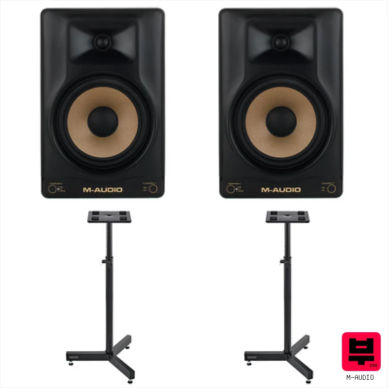 M-Audio Forty Eighty Stand Bundle - Active Nearfield Monitors