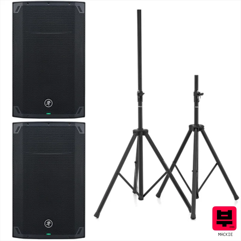 Mackie Thump 15v4 Stereo Stand Bundle - Active Full-Range PA Speakers