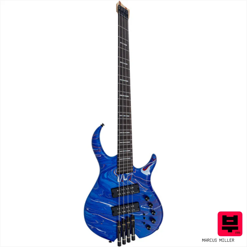 Marcus Miller M6 Headless 4 Blue Swirl - Headless Bass Guitars