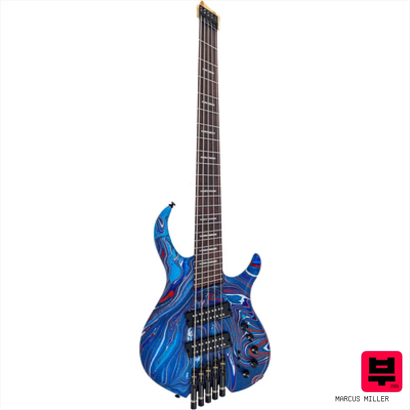 Marcus Miller M6 Headless 5 Blue Swirl - Headless Bass Guitars