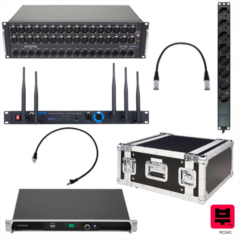Midas M32C / DL32 Router Bundle - Professional Music Instrument Photo