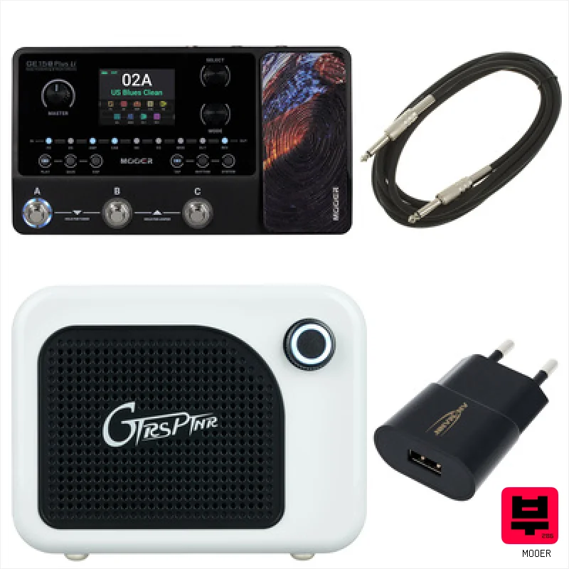 Mooer GE150+ Traveller Bundle WH - Professional Music Instrument Photo