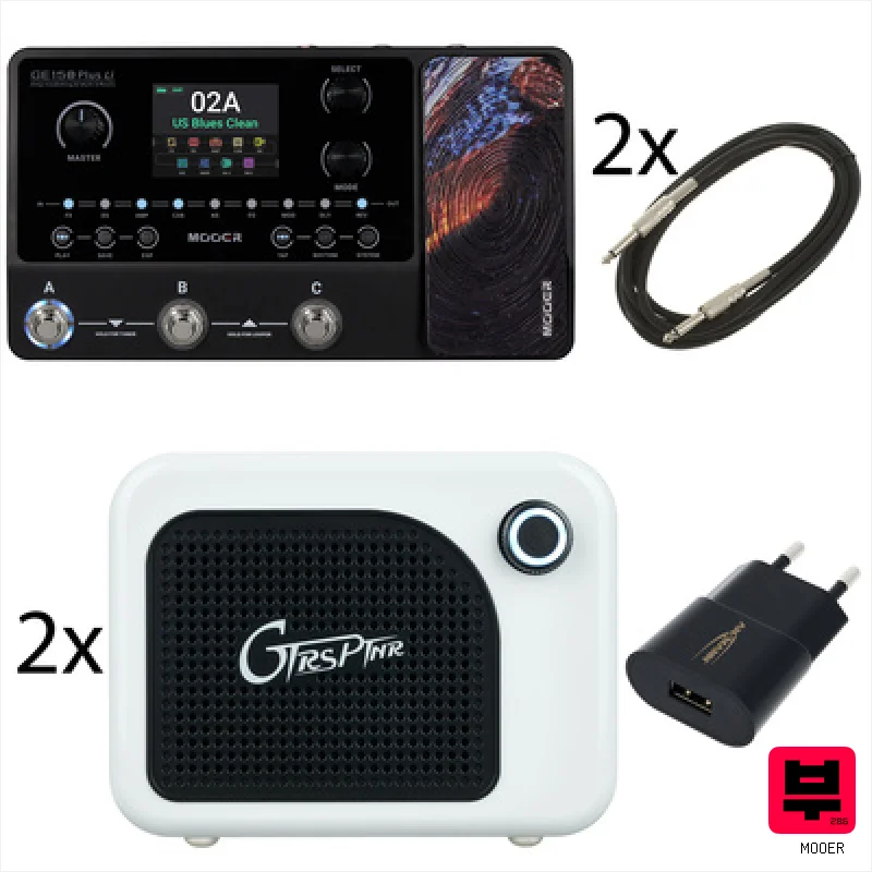 Mooer GE150+ Traveller Stereo Bdl WH - Professional Music Instrument Photo