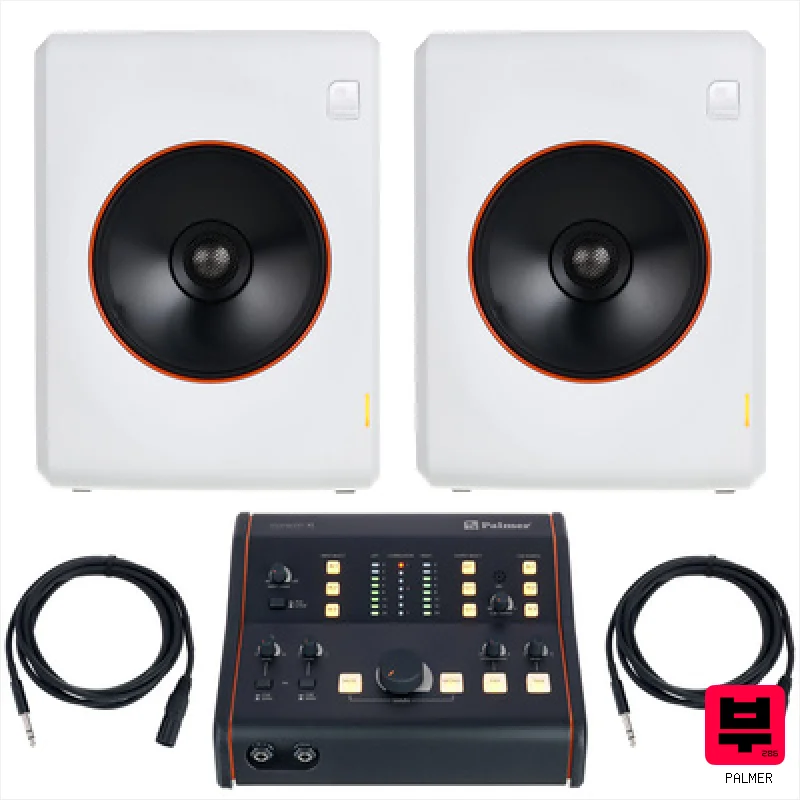 Palmer Orbit 11 White - MoniconXL Set - Active Nearfield Monitors