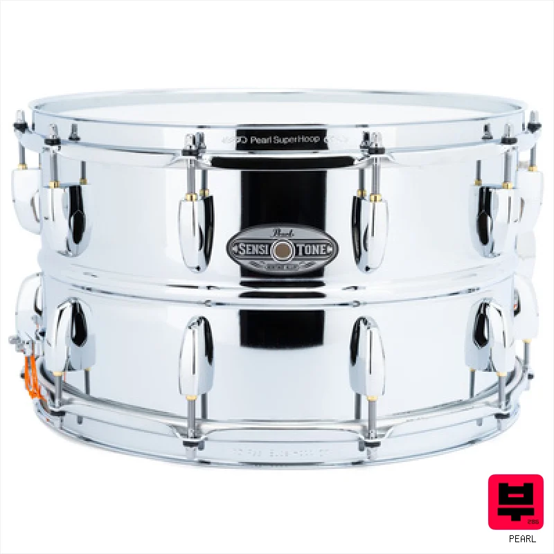 Pearl 14"x08" Sensitone Steel - 14" Steel Snare Drums