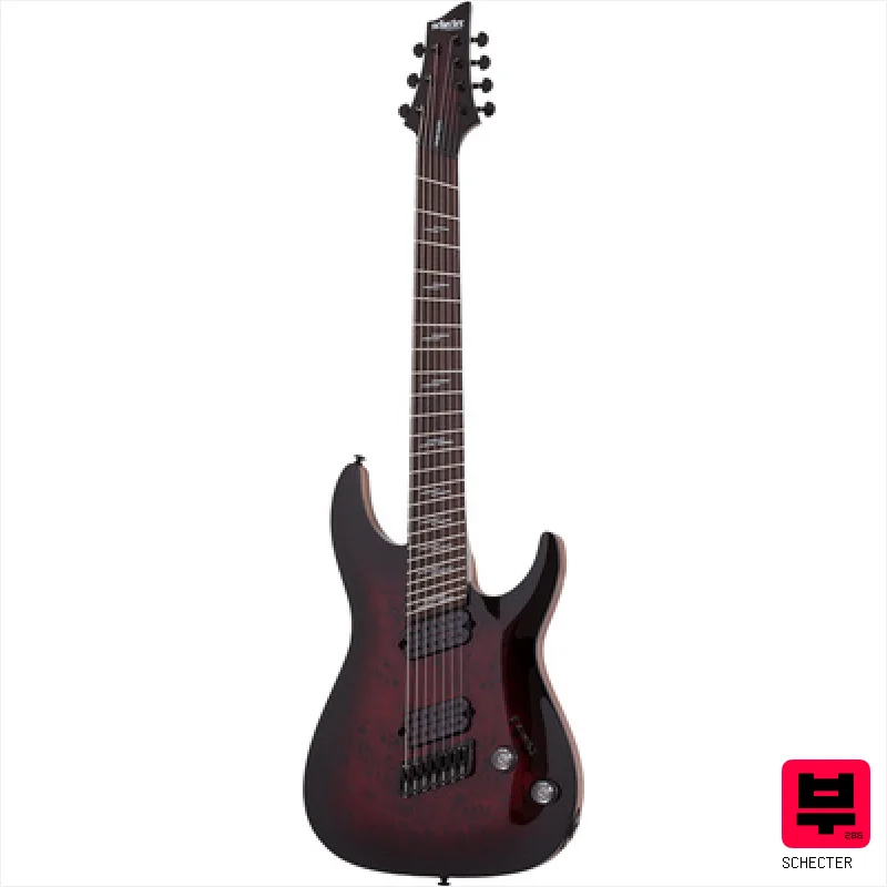Schecter Omen Elite-7 MS Black Cherry - Fanfret Guitars