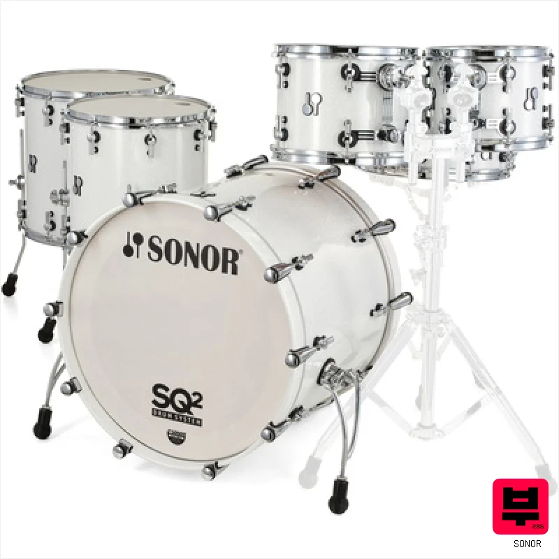Sonor SQ2 Rock Set Beech White Spkl. - Premium Drum Kits