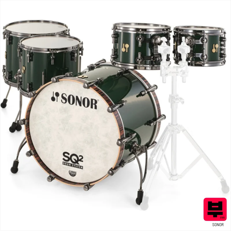 Sonor SQ2 Set 2up2down Birch Green - Premium Drum Kits