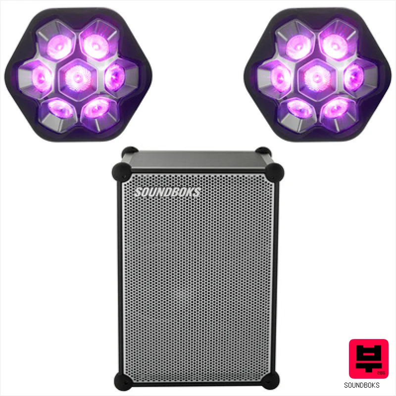 Soundboks 4 Metallic Grey Lightboks Set - Aerobics and Dance PA Sets